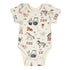 Organic Cotton Short Sleeve Baby Bodysuit, Dusty Organic Earthy Clothing
